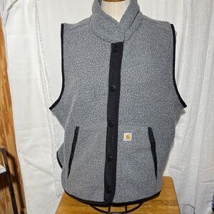 Carhartt Charcoal Fleece Vest with Black Accents New with tags XL 16/18